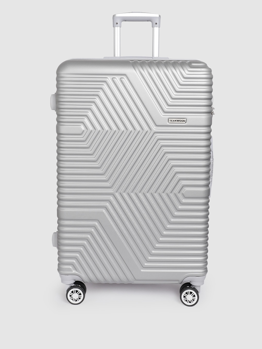

Teakwood Leathers Textured Hard Large Suitcase Trolley Bag 110 L, Grey