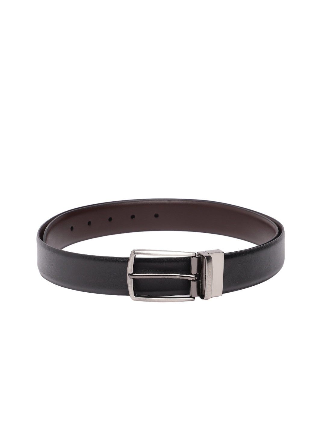 

Allen Solly Men Leather Reversible Belt, Black