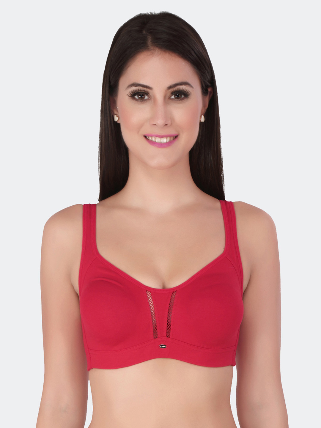 

Soie Non Padded Full Coverage Seamless Bra With All Day Comfort, Red