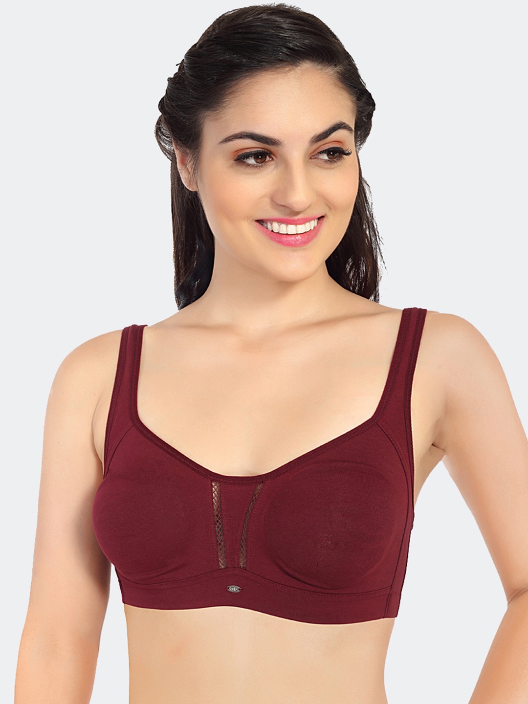 

Soie Non Padded Full Coverage Seamless Bra With All Day Comfort, Maroon