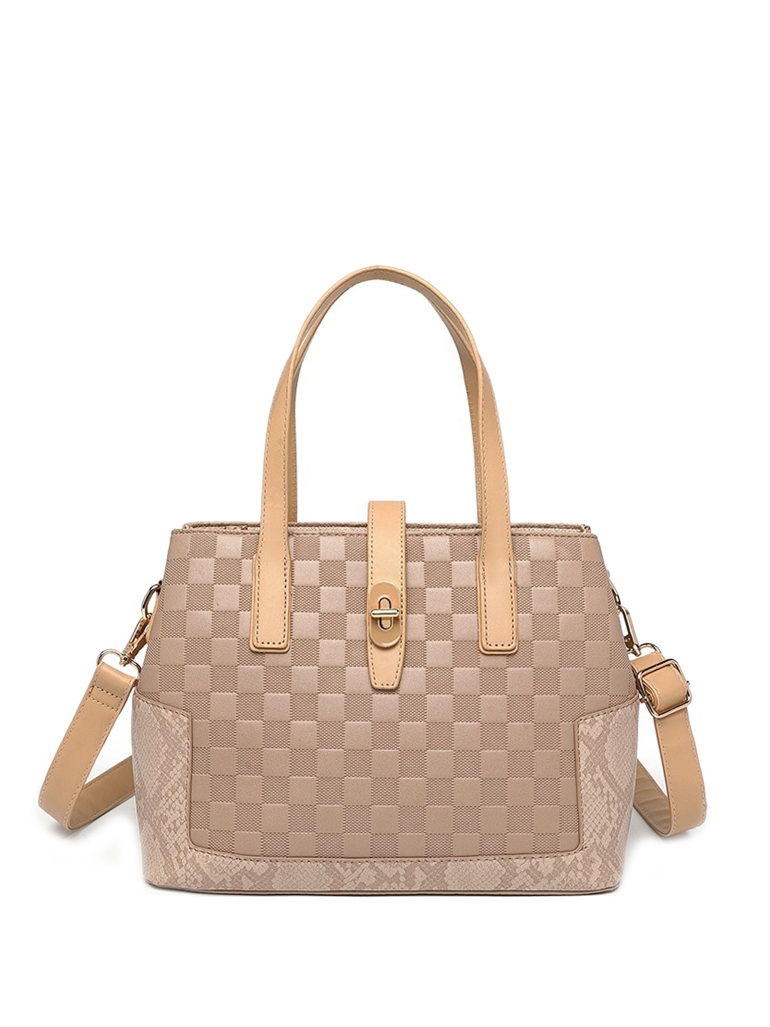 

Diana Korr Textured Structured Shoulder Bag, Beige