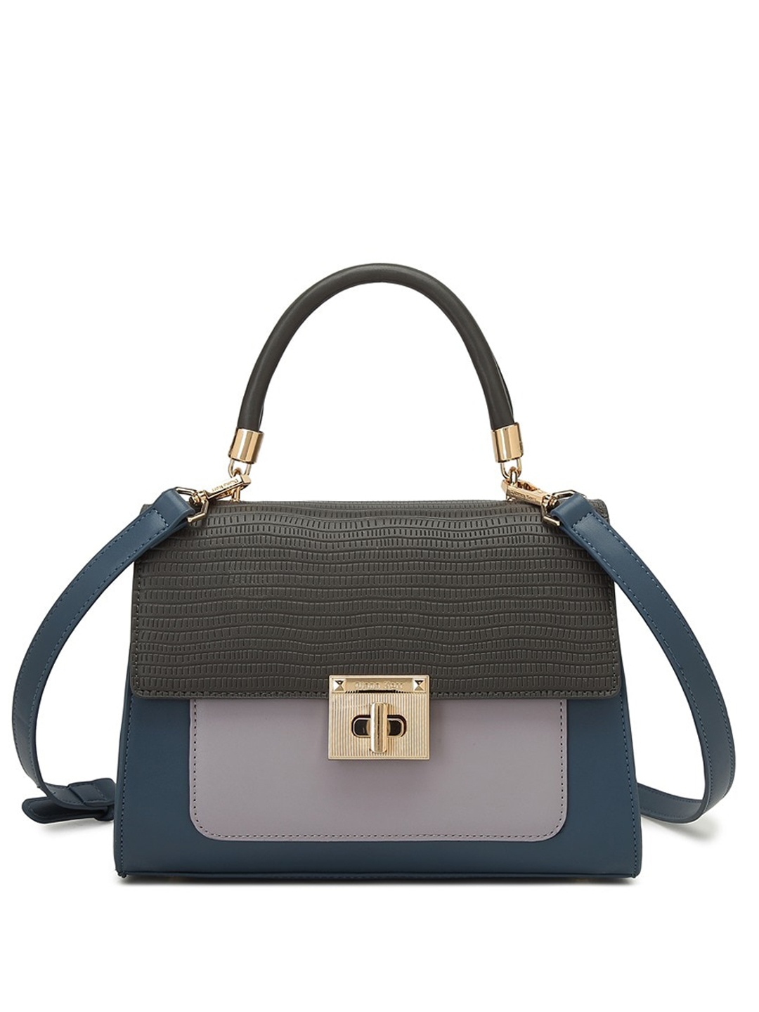 

Diana Korr Colourblocked Structured Handheld Bag, Blue
