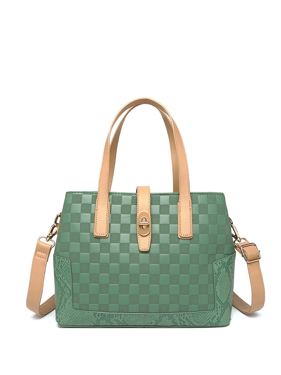 

Diana Korr Textured Oversized Structured Handheld Bag, Green