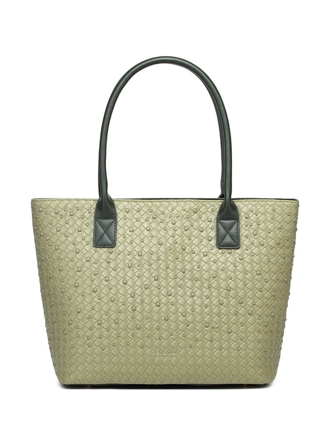 

Diana Korr Textured Structured Shoulder Bag With Quilted, Green