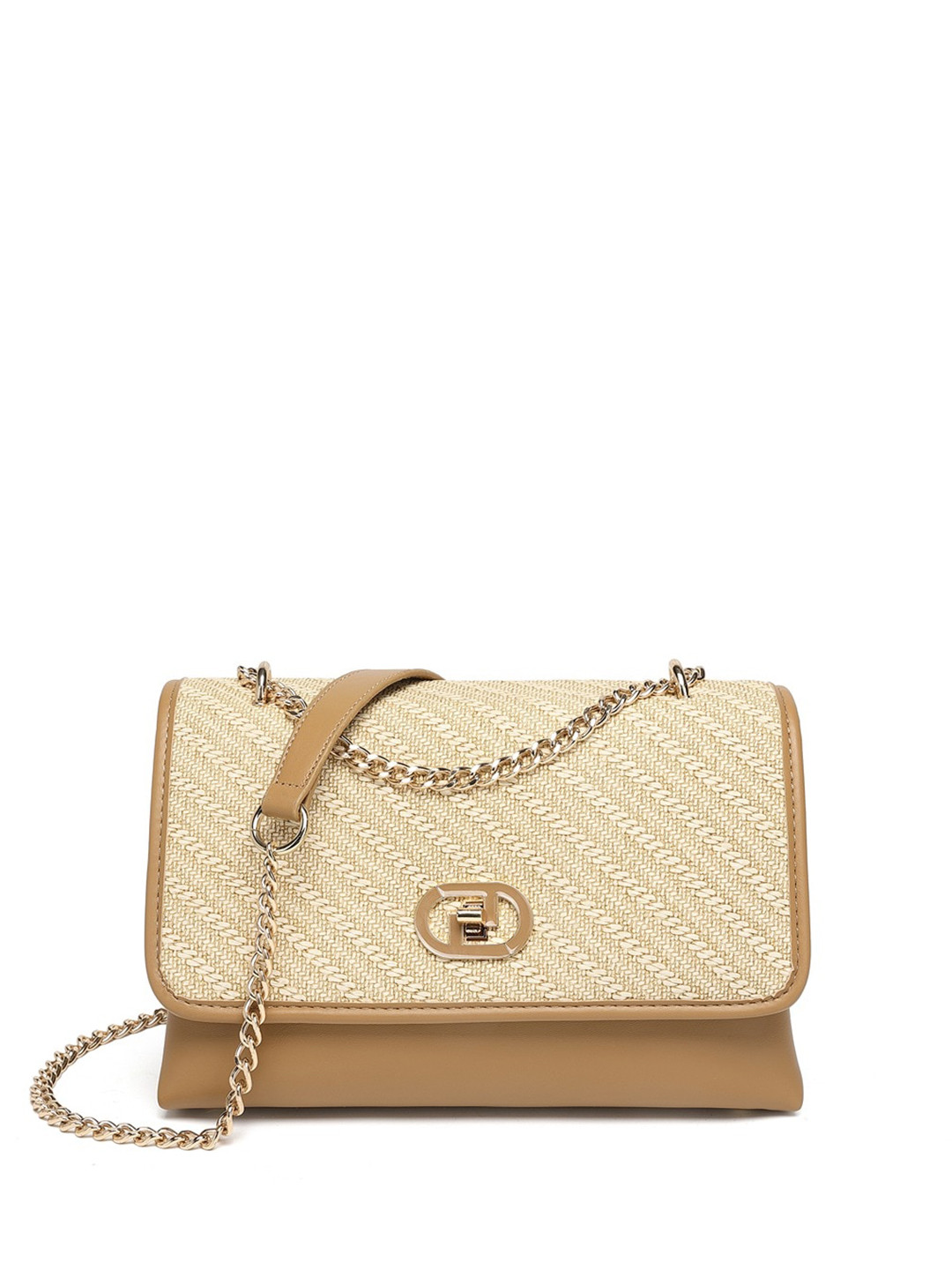 

Diana Korr Textured Structured Sling Bag, Beige