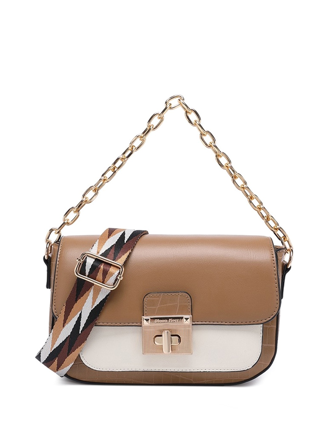 

Diana Korr PU Structured Sling Bag, Tan