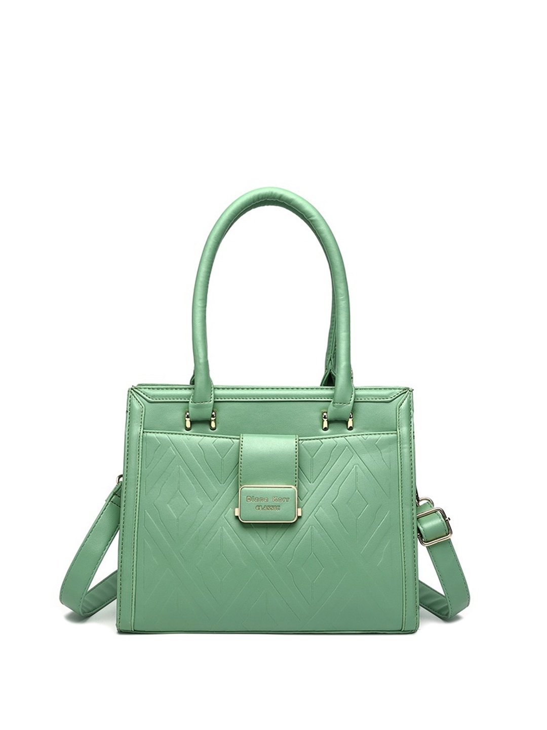 

Diana Korr Textured Oversized Swagger Shoulder Bag, Green