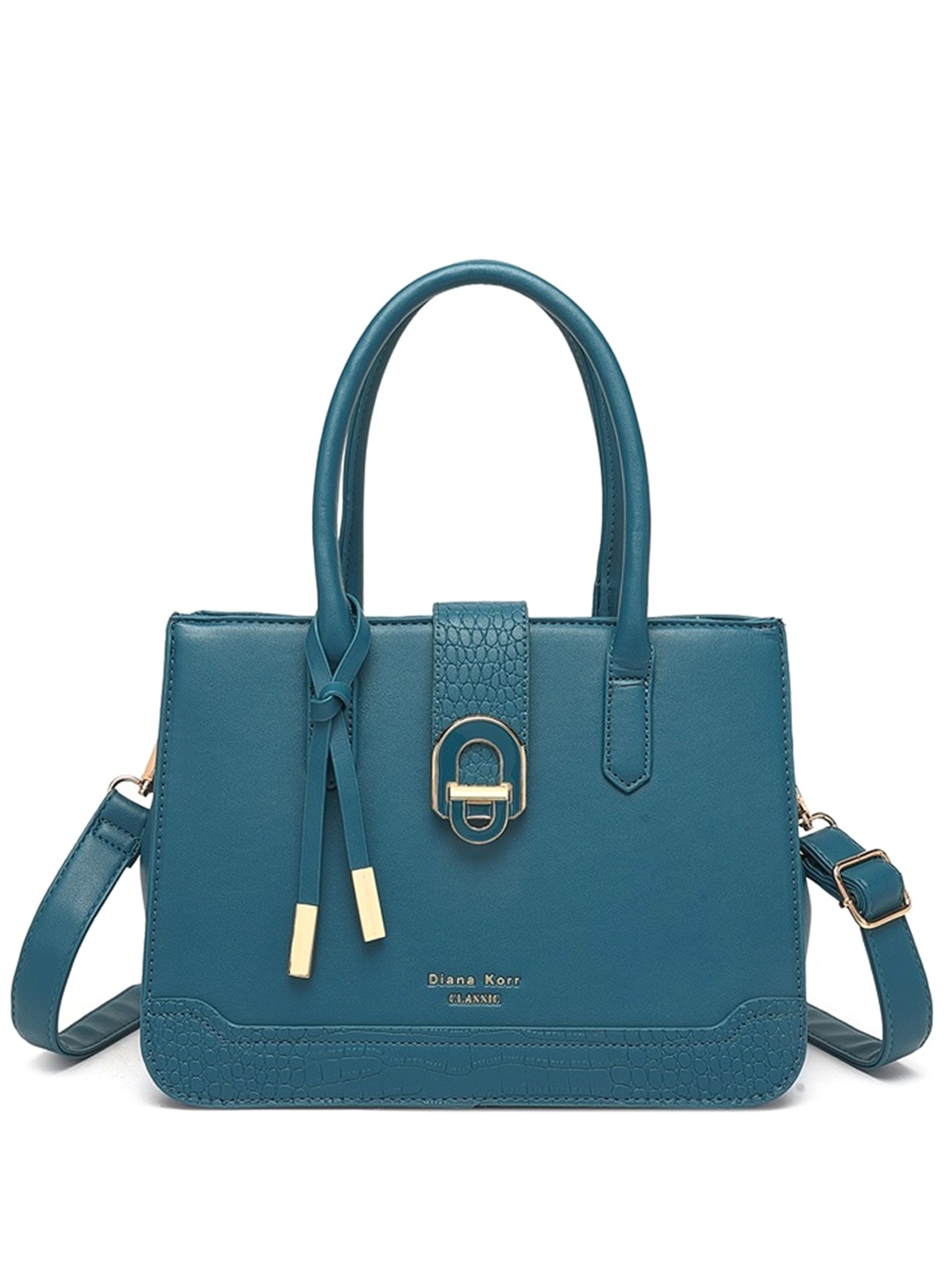 

Diana Korr Textured Structured Handheld Bag, Turquoise blue
