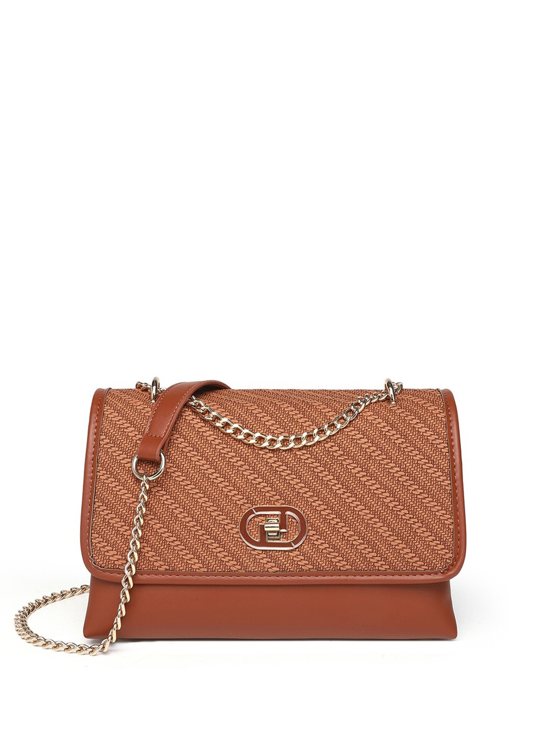 

Diana Korr Textured Structured Sling Bag, Brown