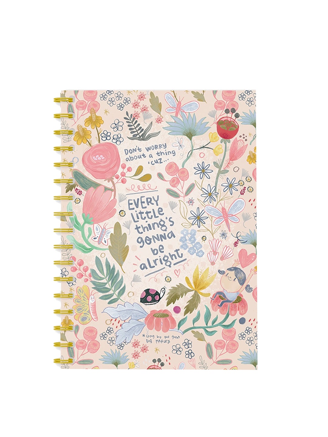 

Alicia Souza Don't Worry Printed Hardbound Sketchbook, Pink