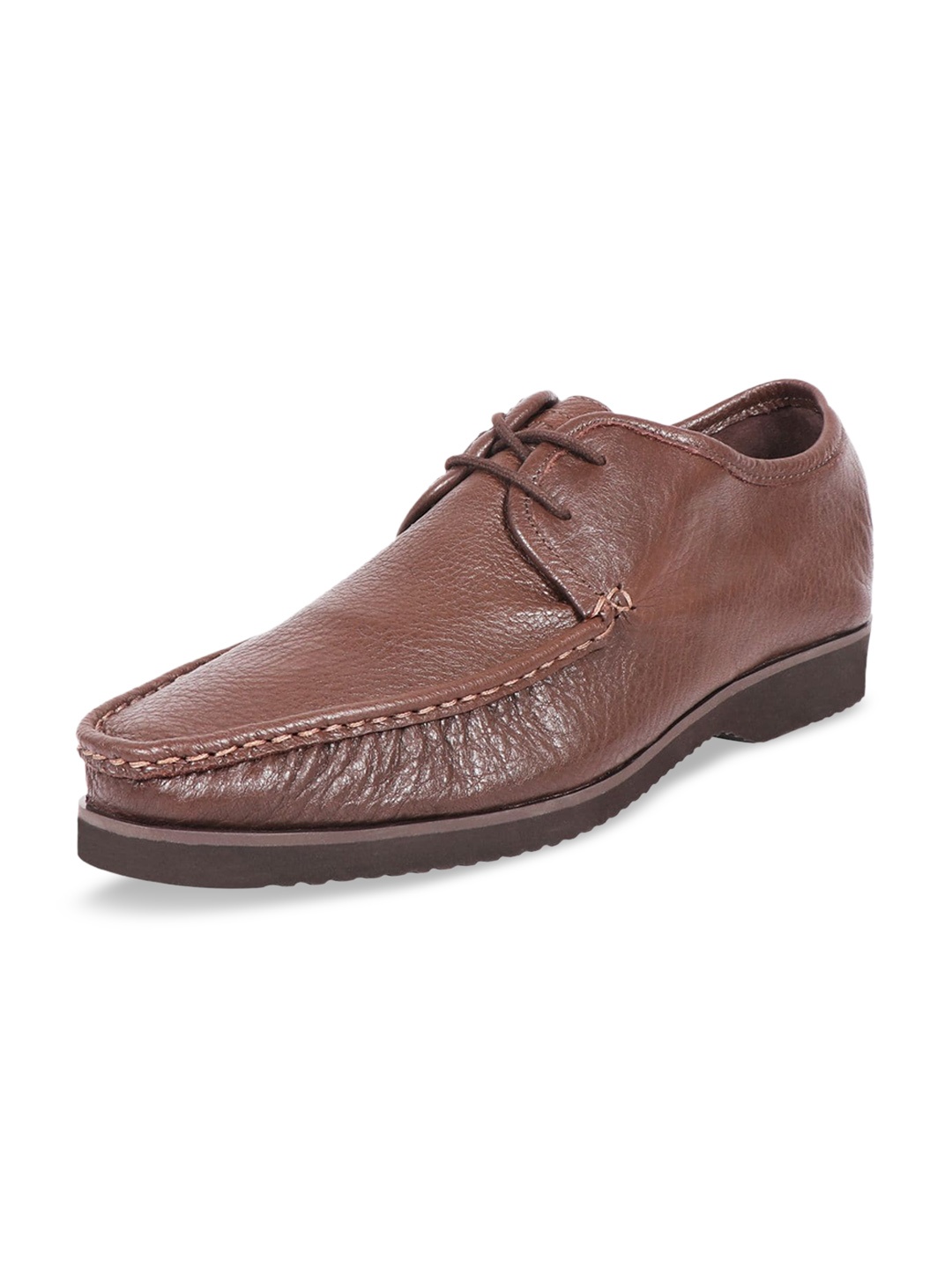 

Hidesign Men Brown Textured Leather Derbys