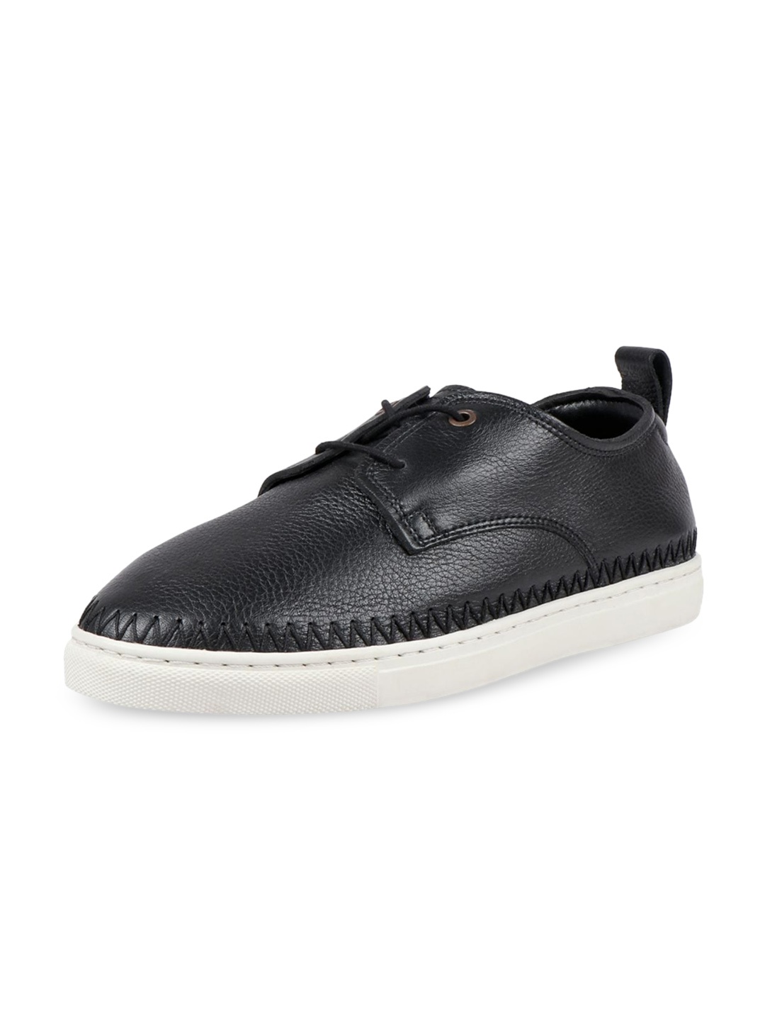 

Hidesign Men Black Textured Leather Derbys