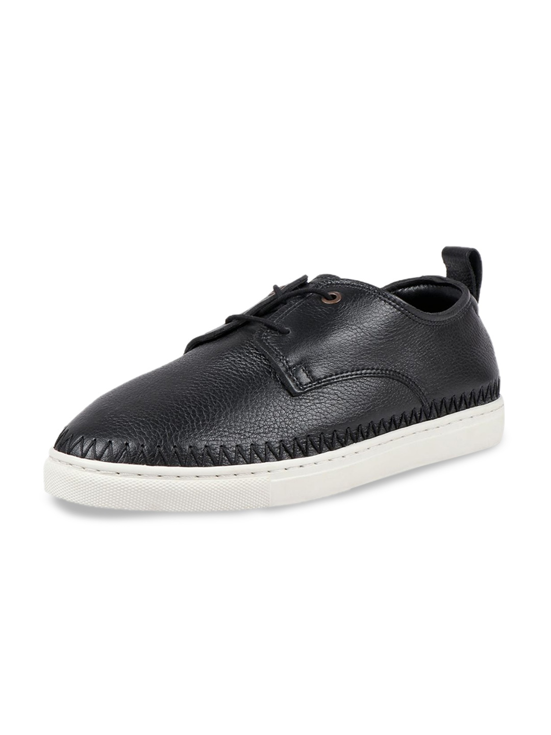 

Hidesign Men Textured Leather Derbys, Black