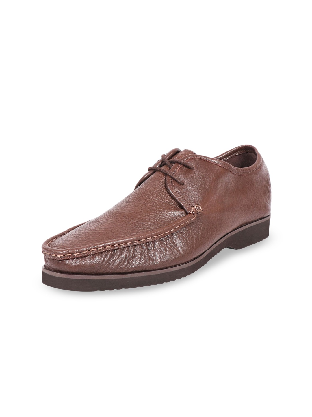 

Hidesign Men Brown Textured Leather Derbys