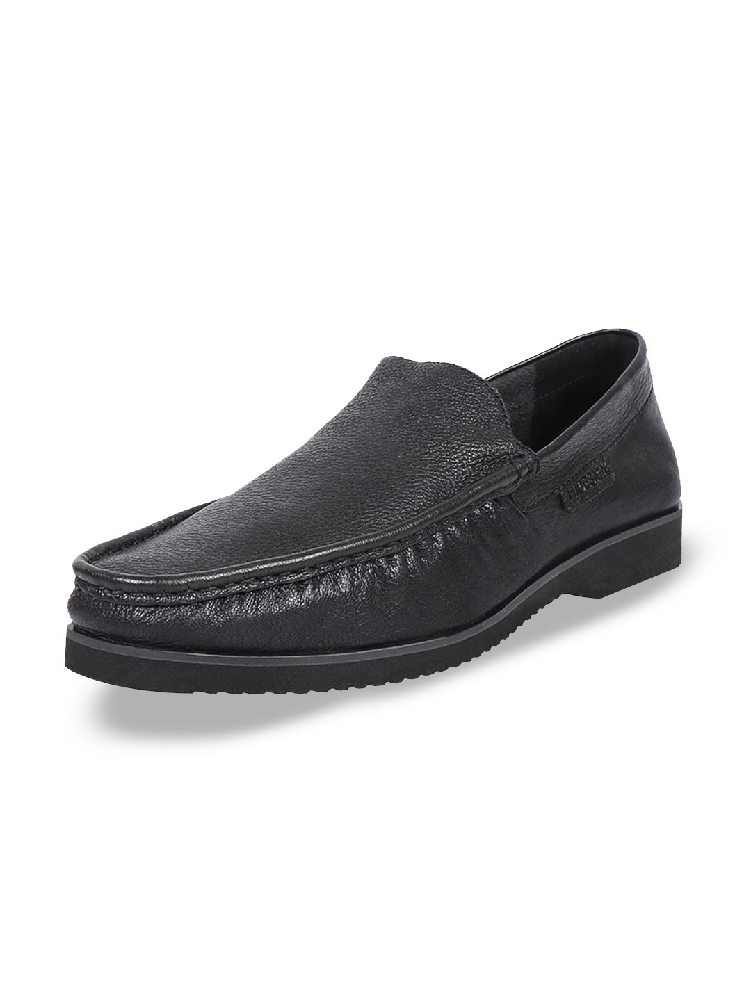 

Hidesign Men Black Leather Loafers