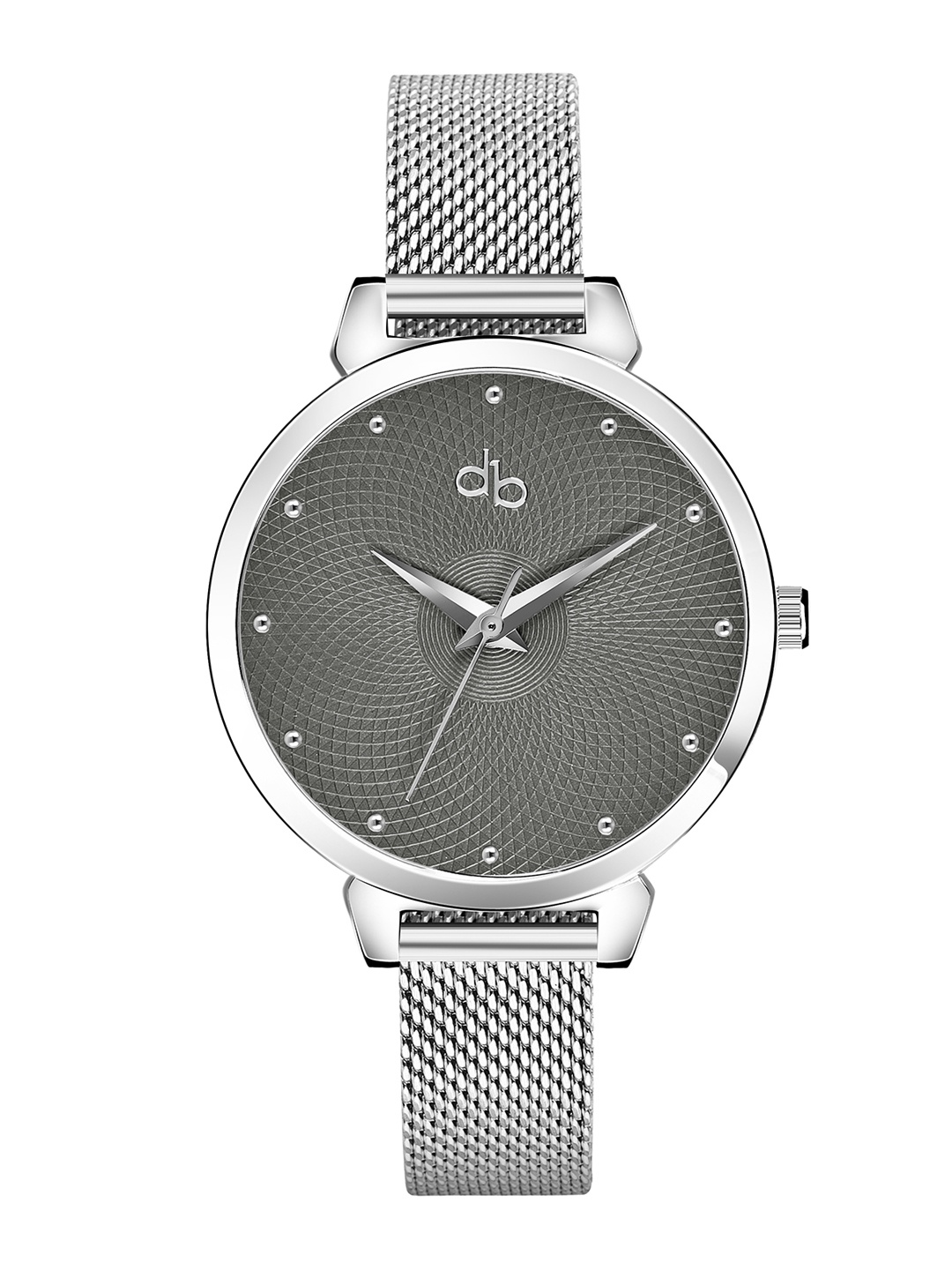 

DressBerry Women Stainless Steel Bracelet Style Straps Analogue Watch DB-010, Grey