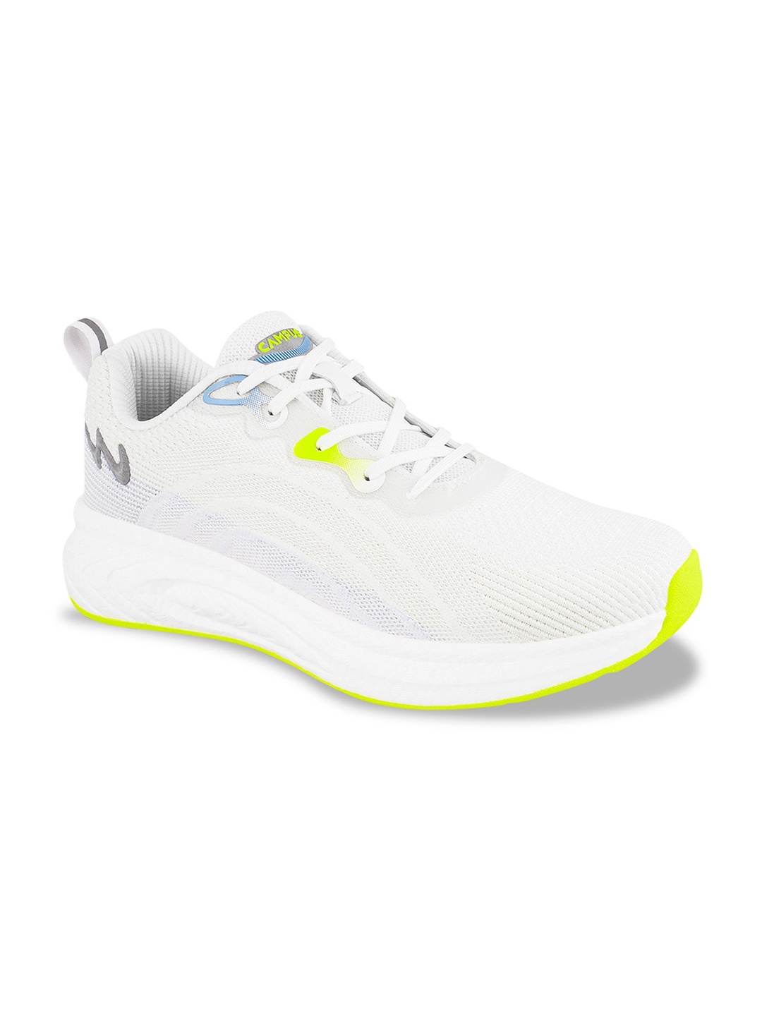 

Campus Men Mesh Lace-Up Running Non-Marking Shoes, Off white