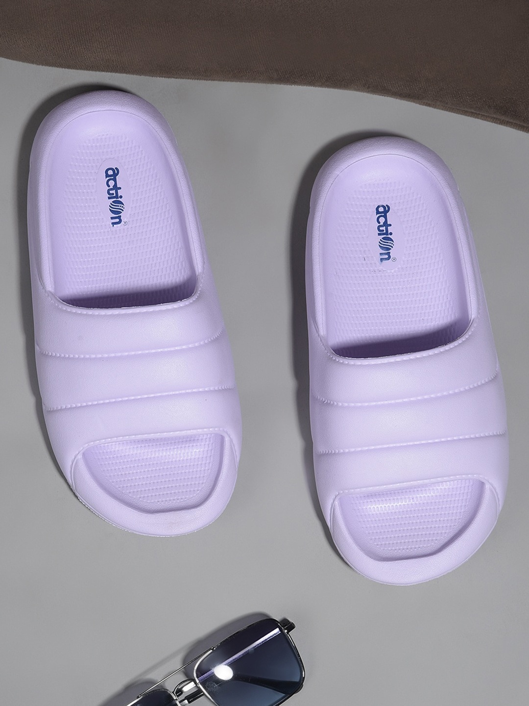 

Action Women Textured Rubber Sliders, Purple