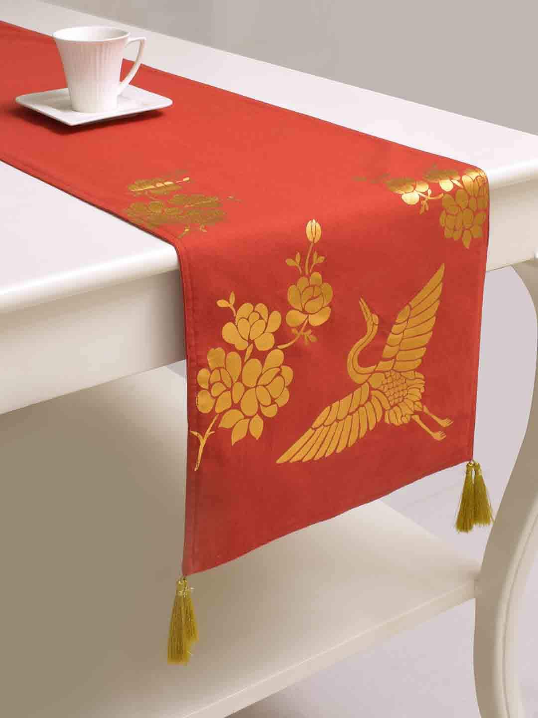 

BLANC9 Red Pure Cotton Table Runner
