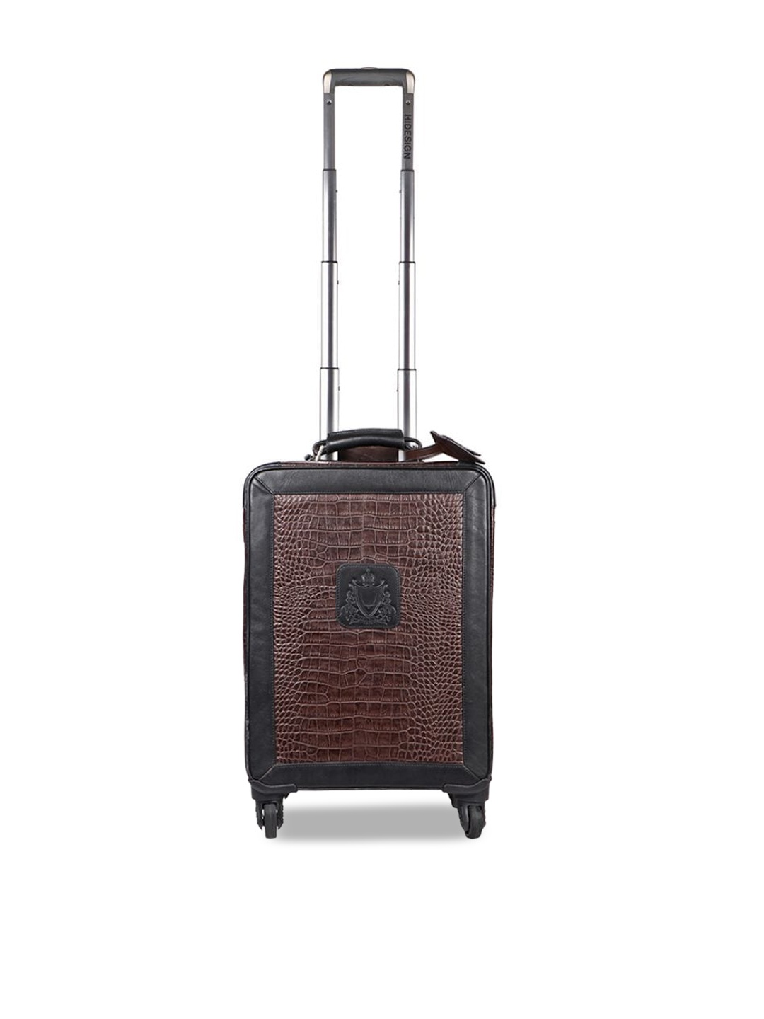 

Hidesign MONTEREY Textured Leather Hard-Sided Cabin Trolley Suitcase, Brown