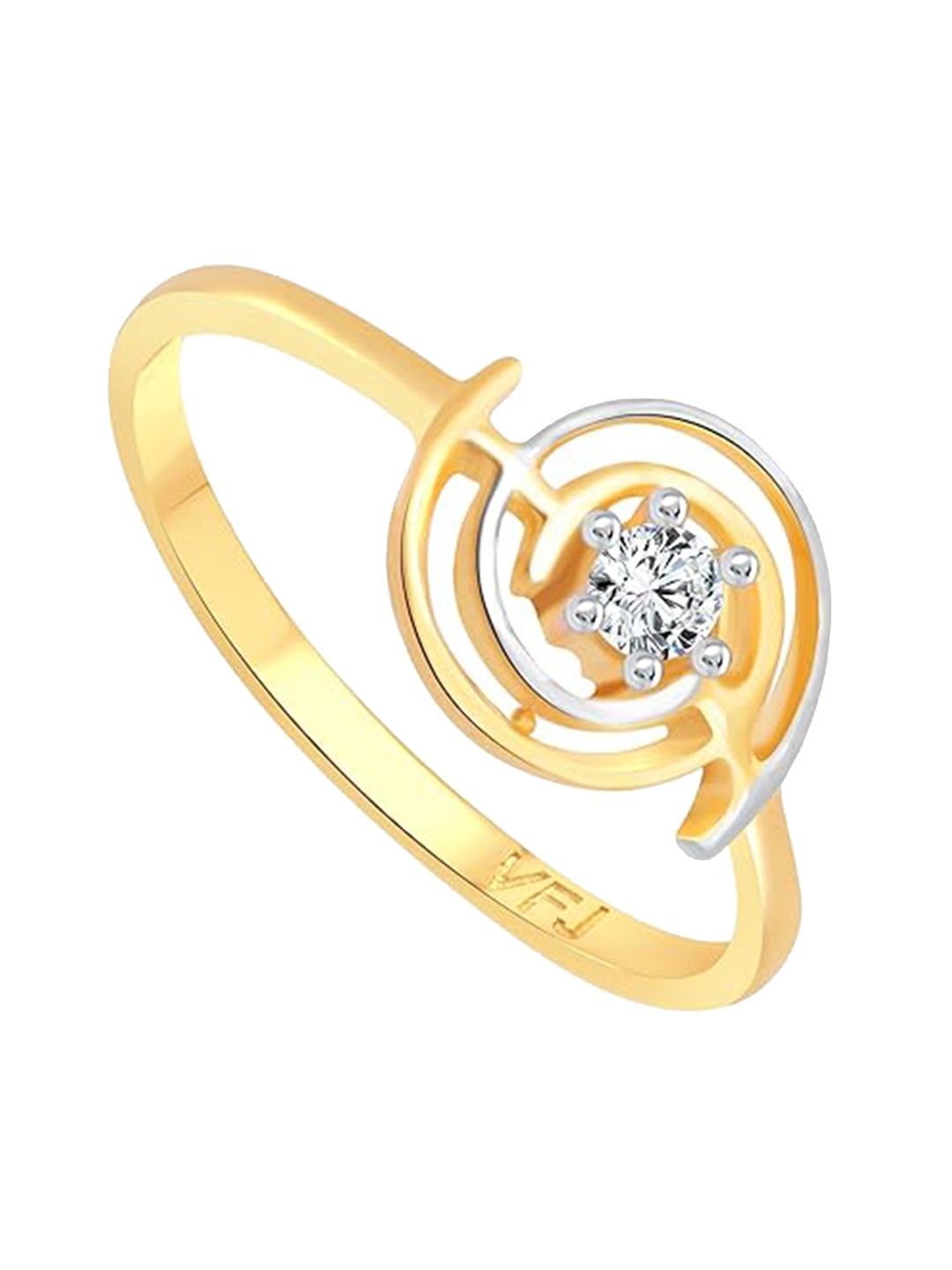 

Vighnaharta Gold Plated & AD Studded Finger Ring