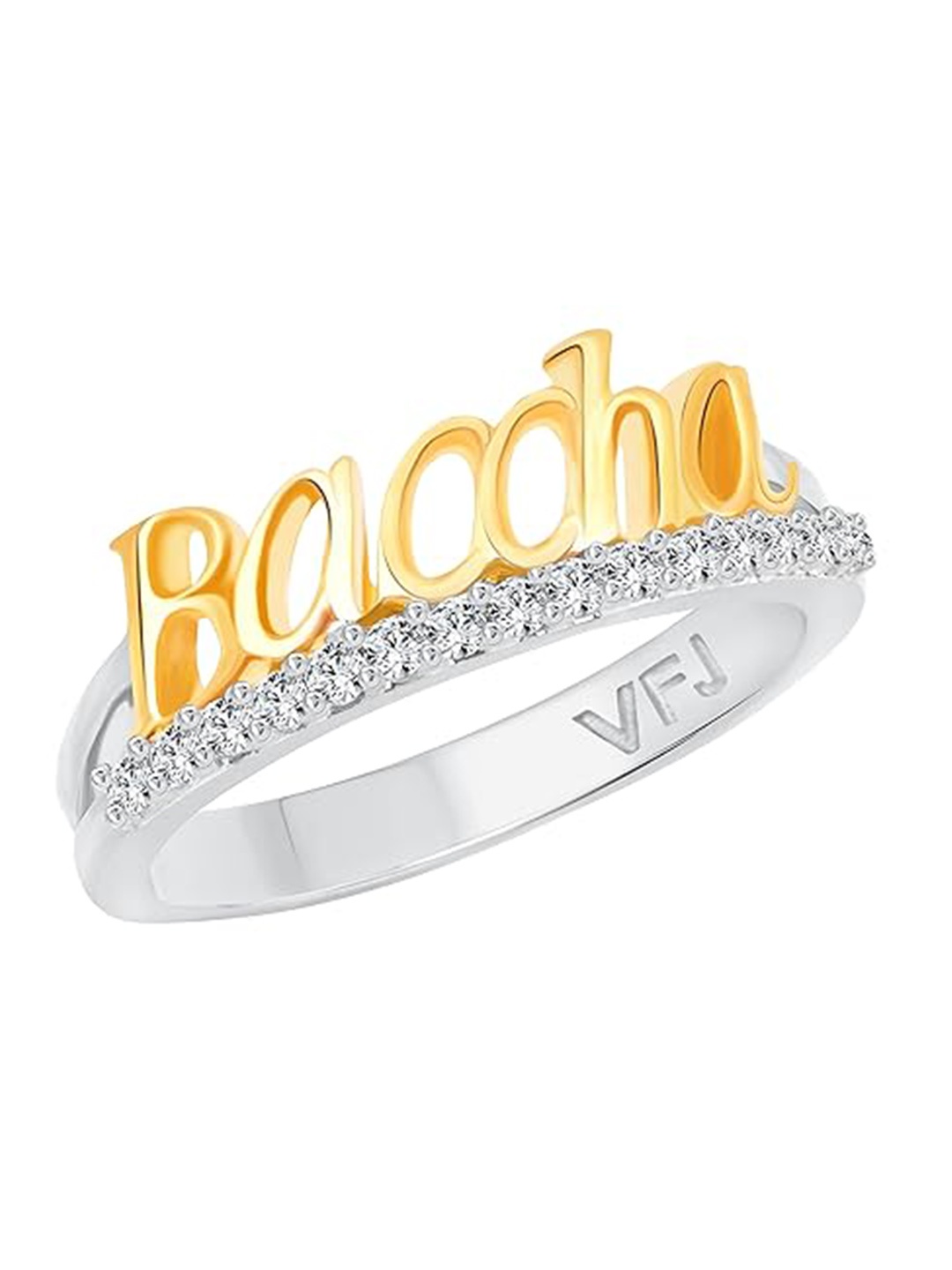 

Vighnaharta Rhodium Plated & CZ Studded Finger Ring, Silver