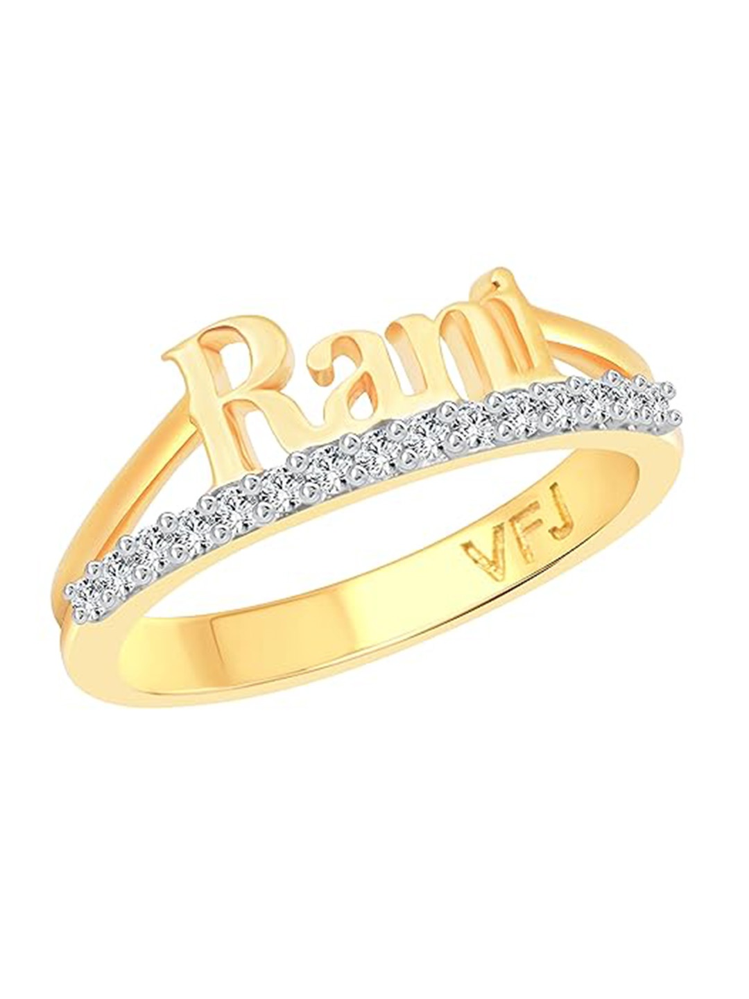 

Vighnaharta Gold Plated Cubic Zirconia Studded Finger Ring