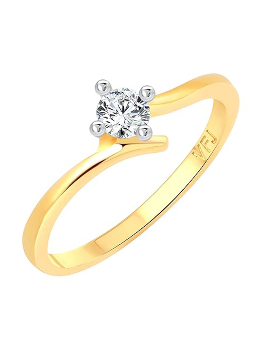 

Vighnaharta Gold Plated & CZ Studded Finger Ring