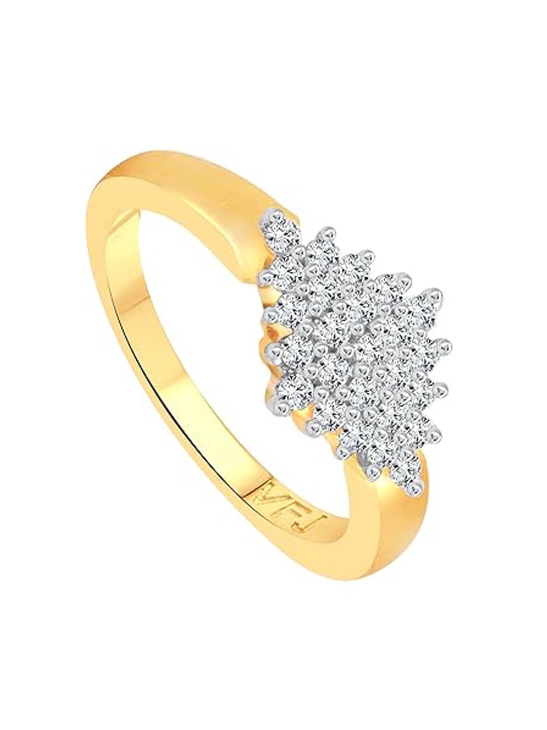 

Vighnaharta Gold Plated & CZ Studded Finger Ring