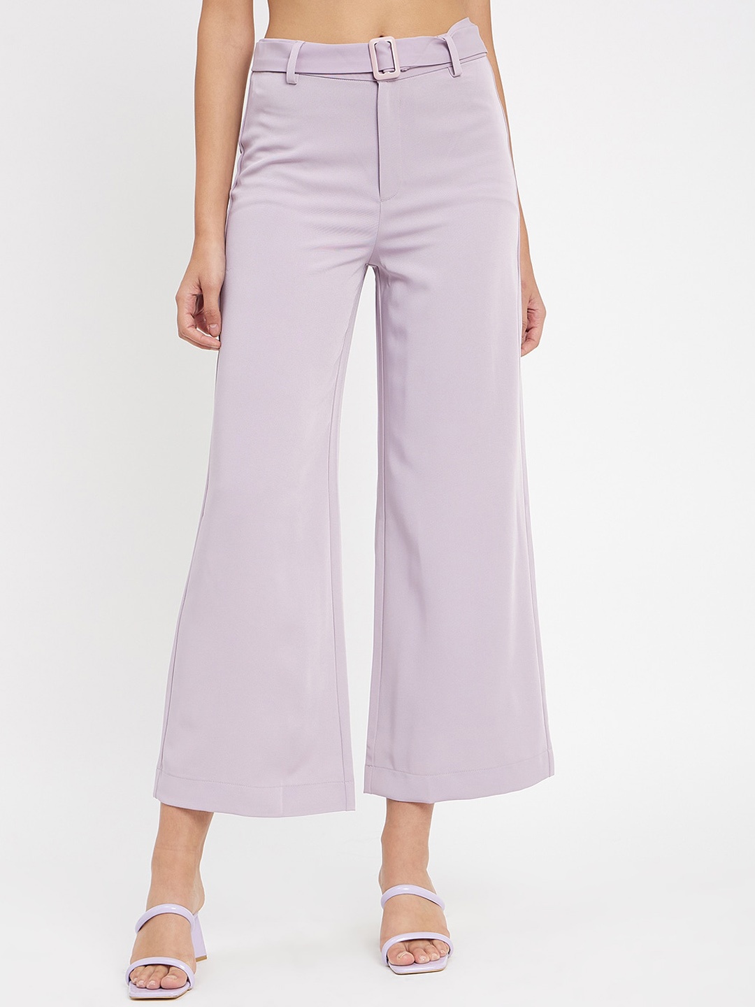 

CAMLA Women Cropped Bootcut Trousers, Purple