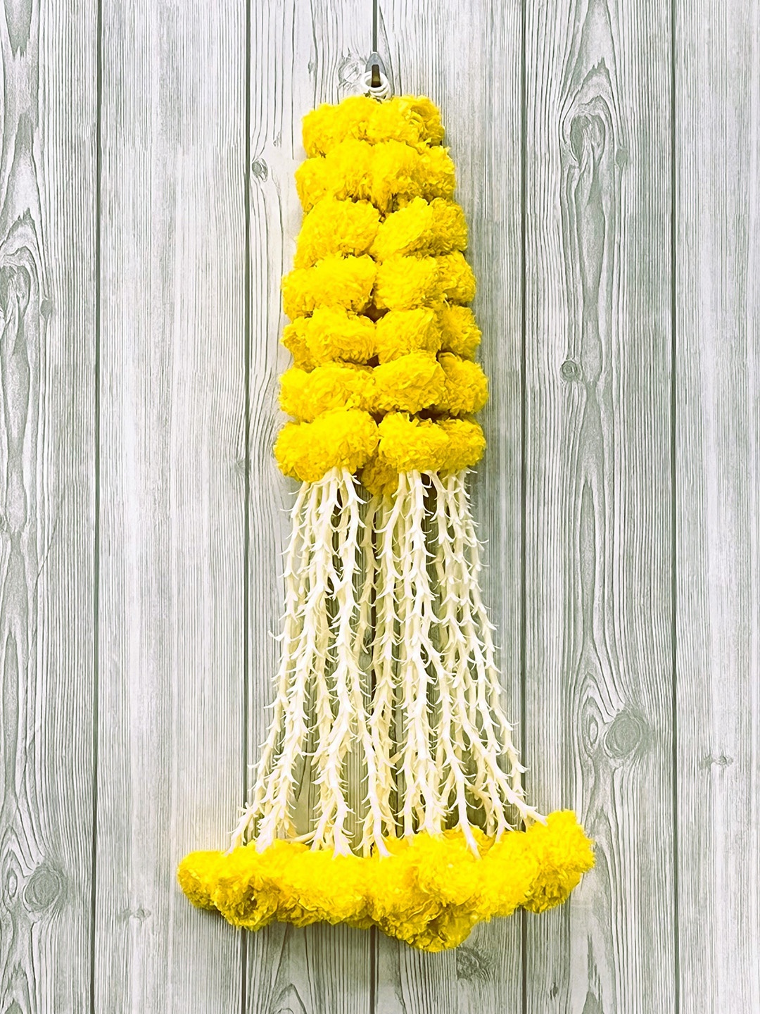 

Akaar Yellow 5-Pieces Marigold & Jasmine Garland Wall Hanging