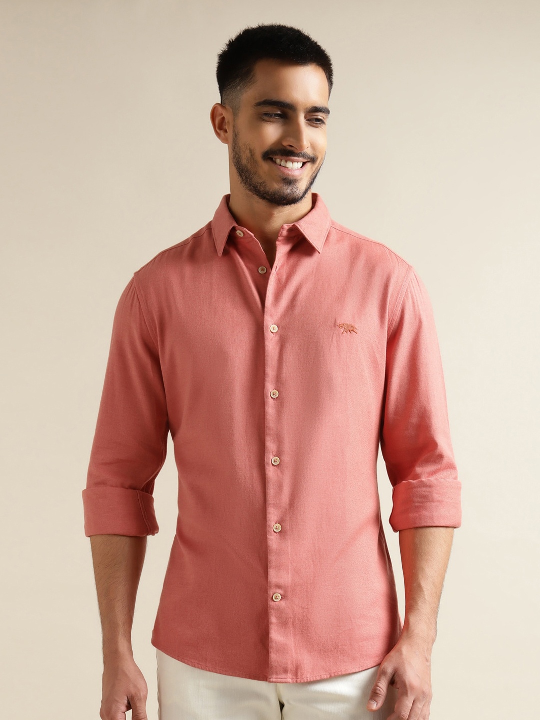 

Andamen Premium Slim Fit Cotton Casual Shirt, Orange