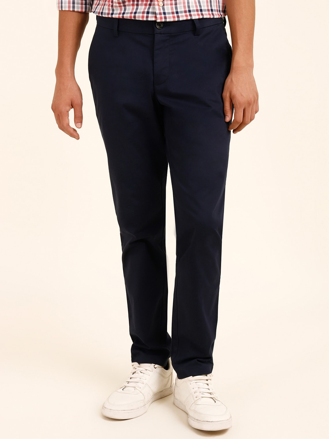 

Andamen Men Ultra Slim Fit Chinos Cotton Trousers, Blue