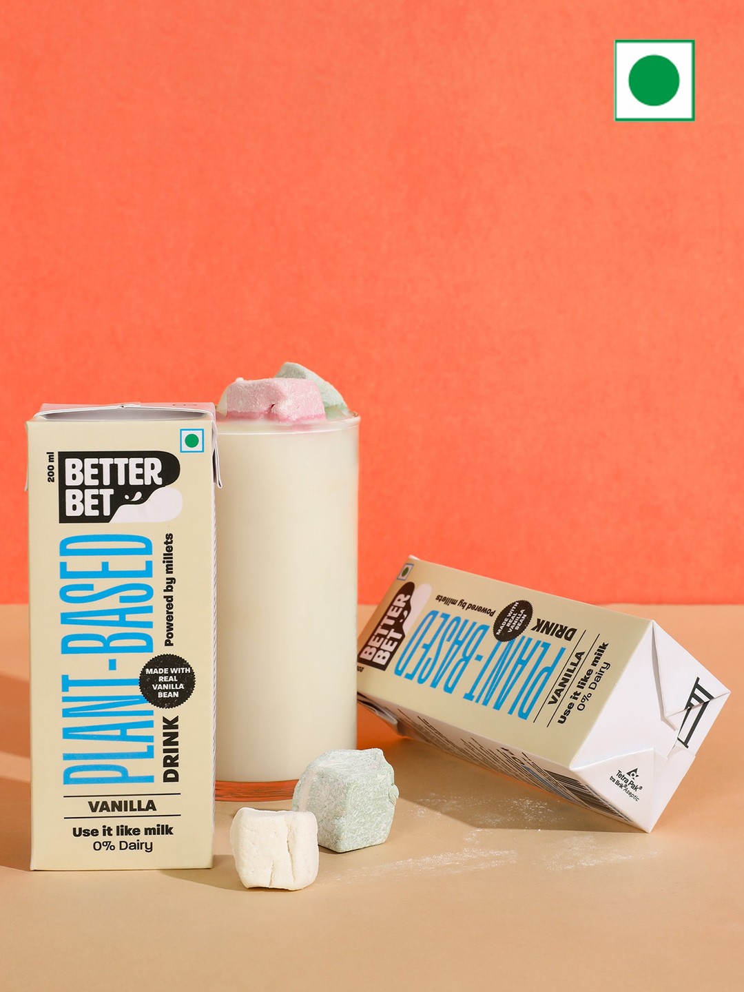 

Better Bet Set Of 20 Plant Based Vanilla Millet Beverage 200 ml Each, White