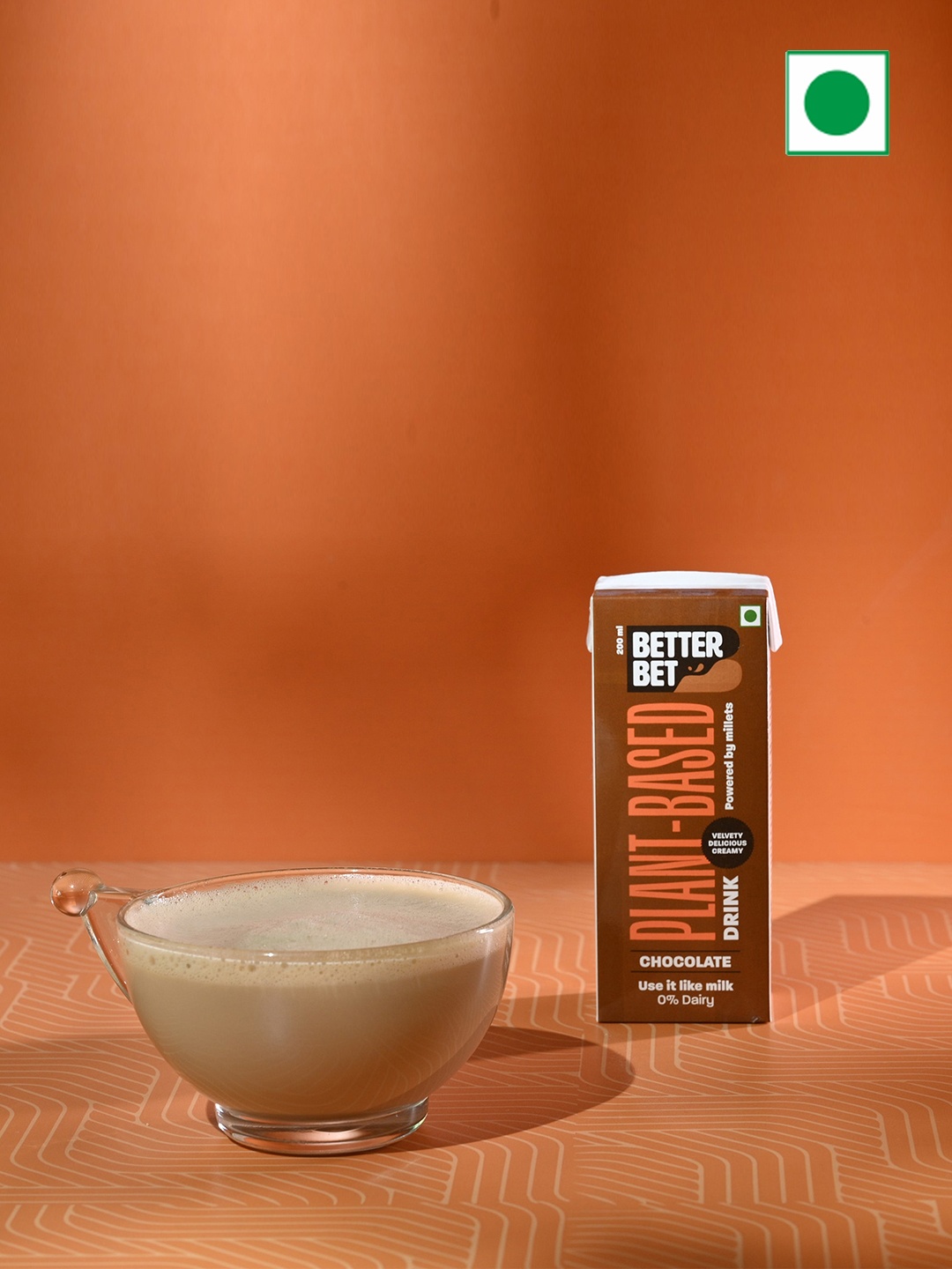 

Better Bet Set Of 12 Plant Based Chocolate Millet Beverage 200 ml Each, Brown