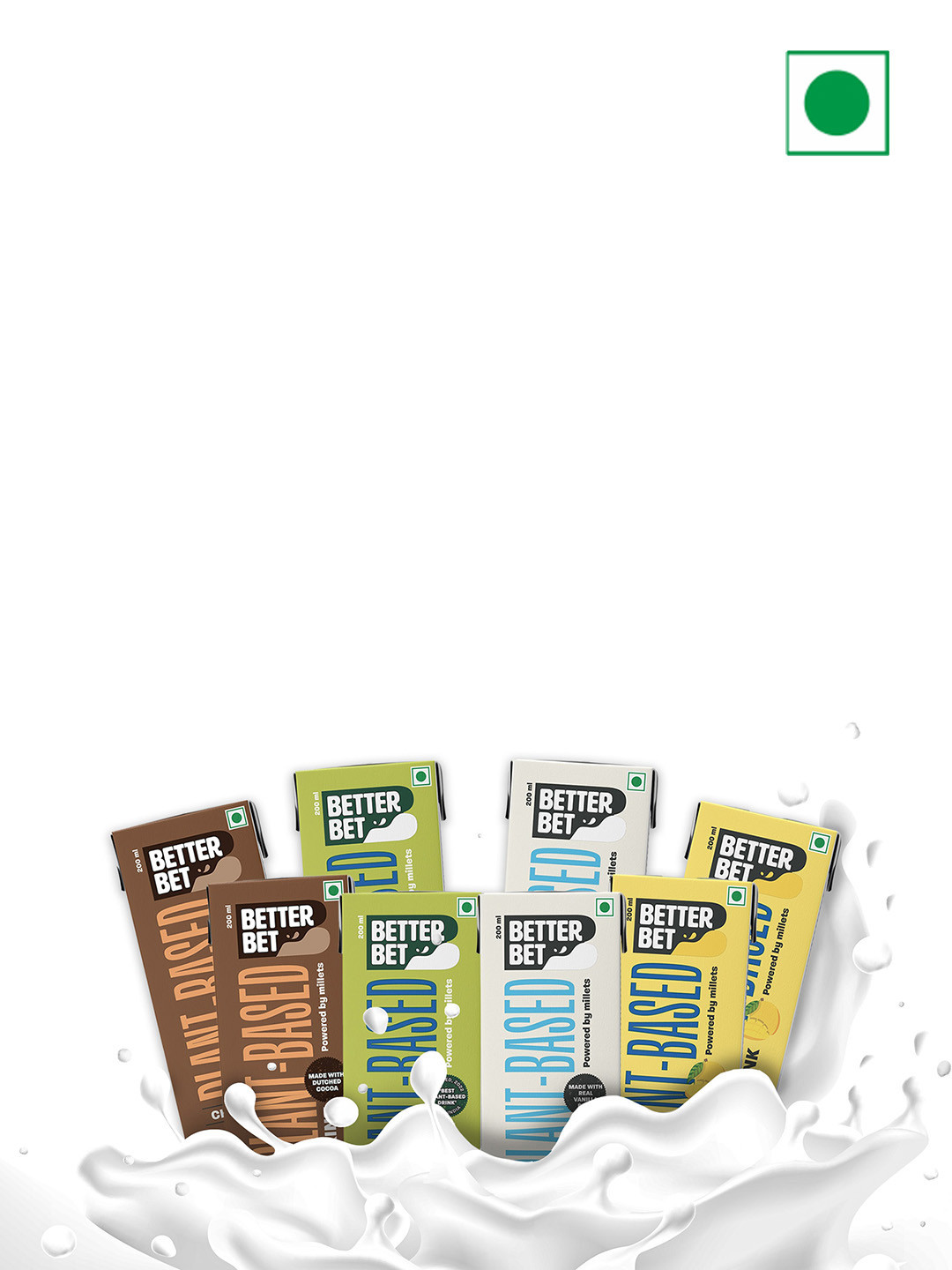 

Better Bet Set Of 8 Plant Based Assorted Millet Beverage 200 ml Each, White
