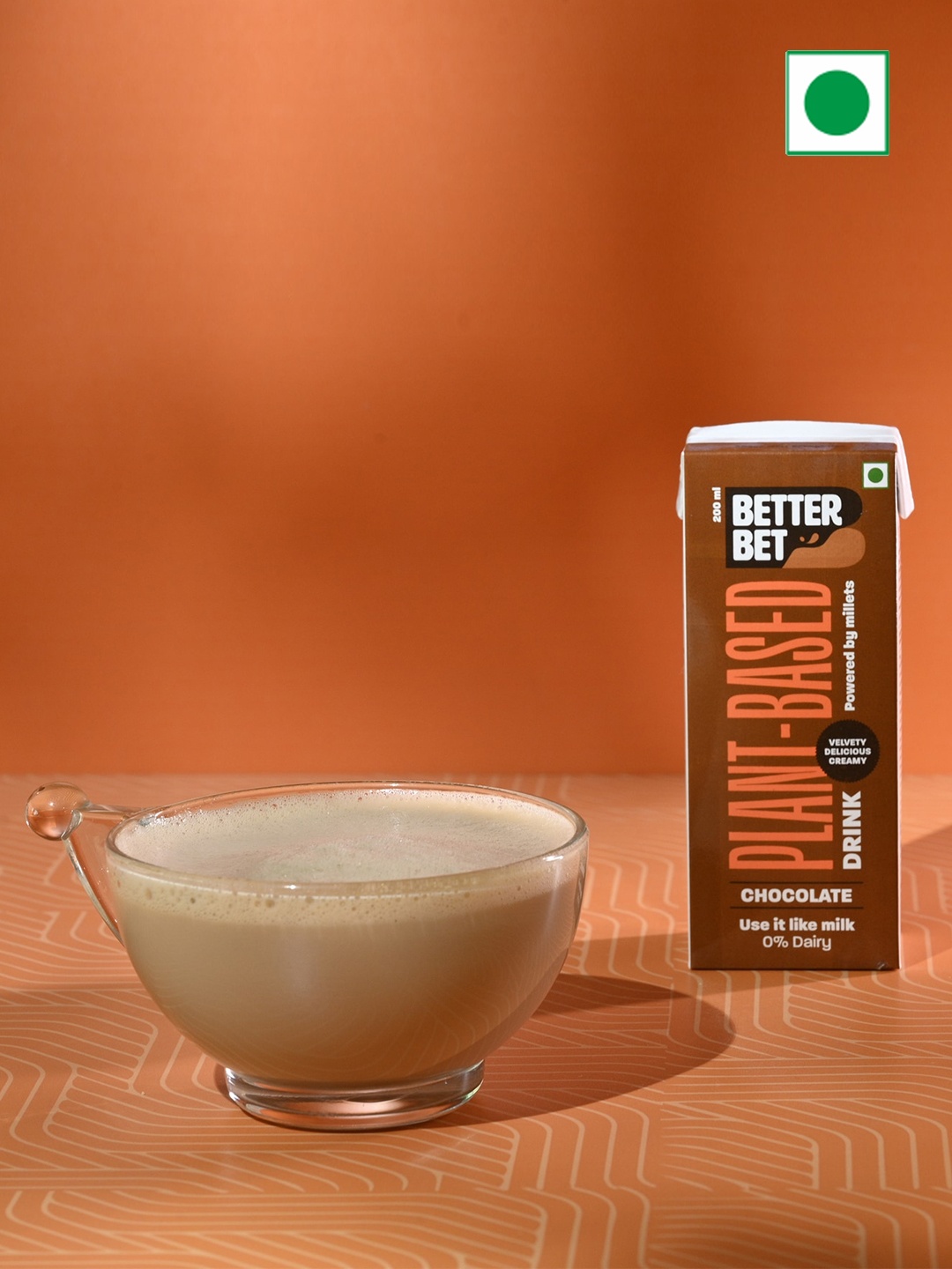 

Better Bet Set Of 8 Plant Based Chocolate Millet Beverage-200 ml Each, Brown