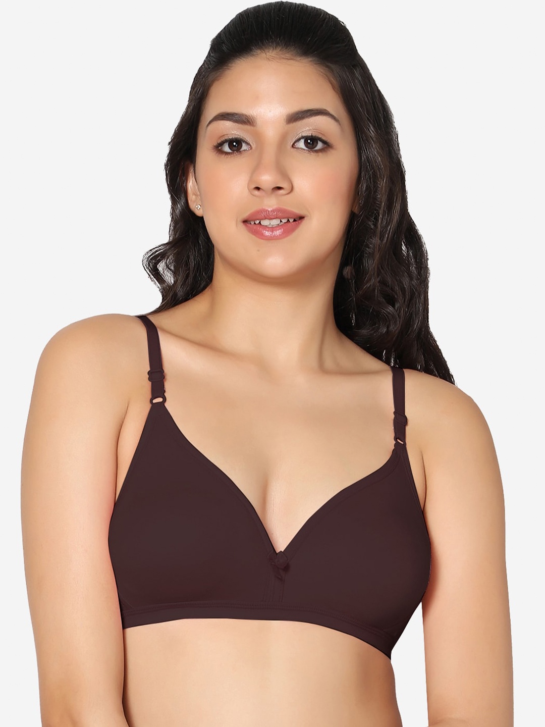 

In Care Half Coverage Non Padded Pure Cotton Bra With All Day Comfort, Brown
