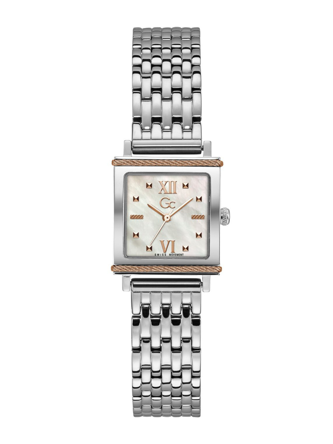 

GC Women Stainless Steel Bracelet Style Straps Analogue Watch Y79002L1MF, White