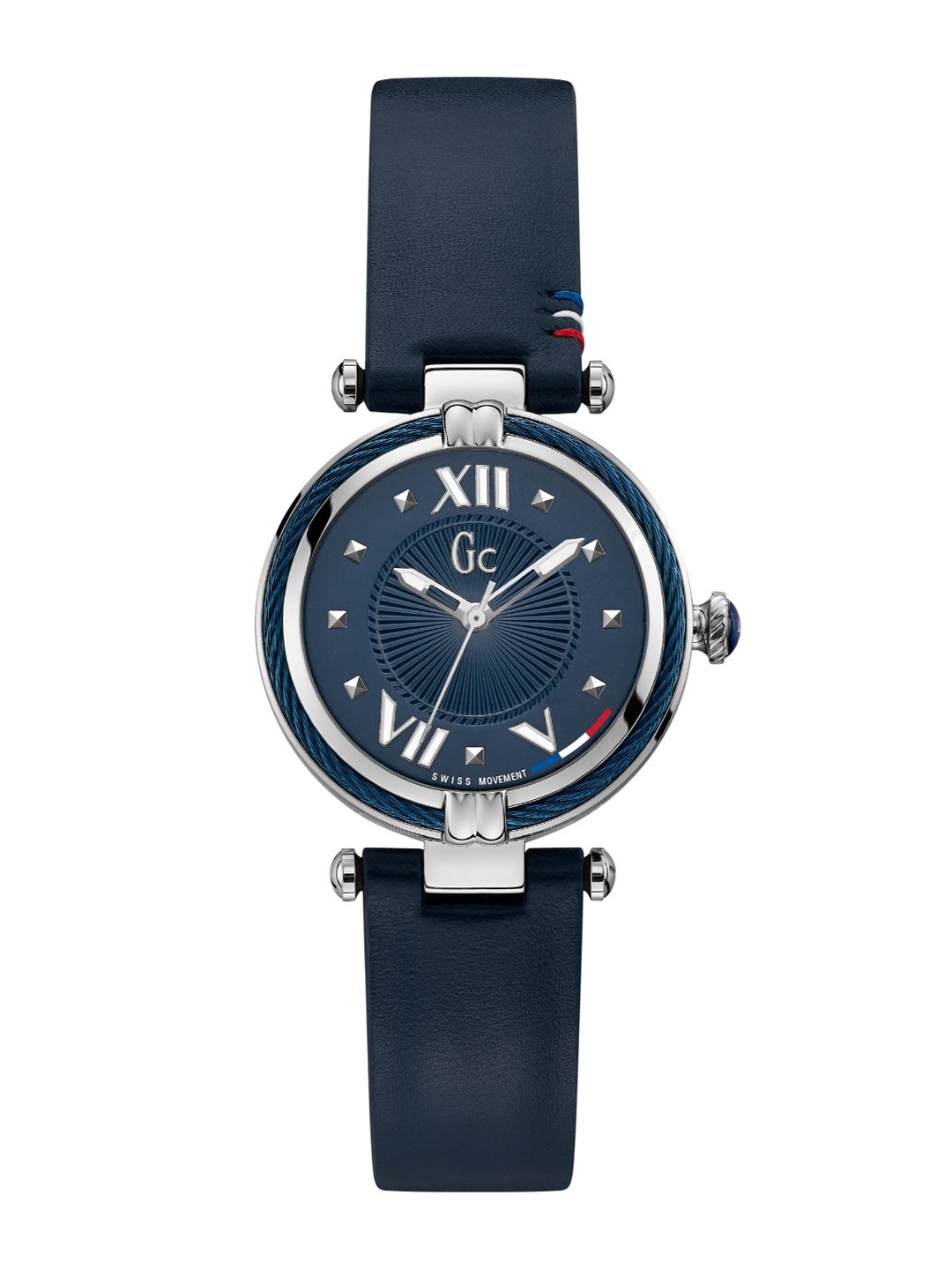 

GC Women Leather Analogue Watch Y18018L7MF, Blue