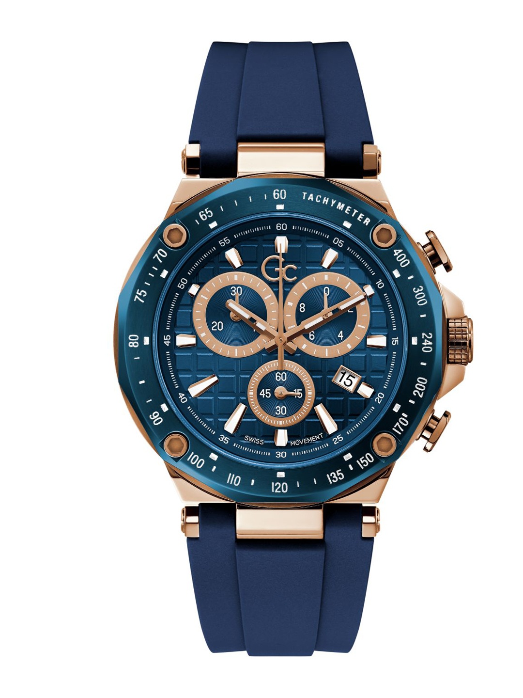 

GC Men Water Resistance Round Dial Chronograph Analogue Watch Y81007G7MF, Blue