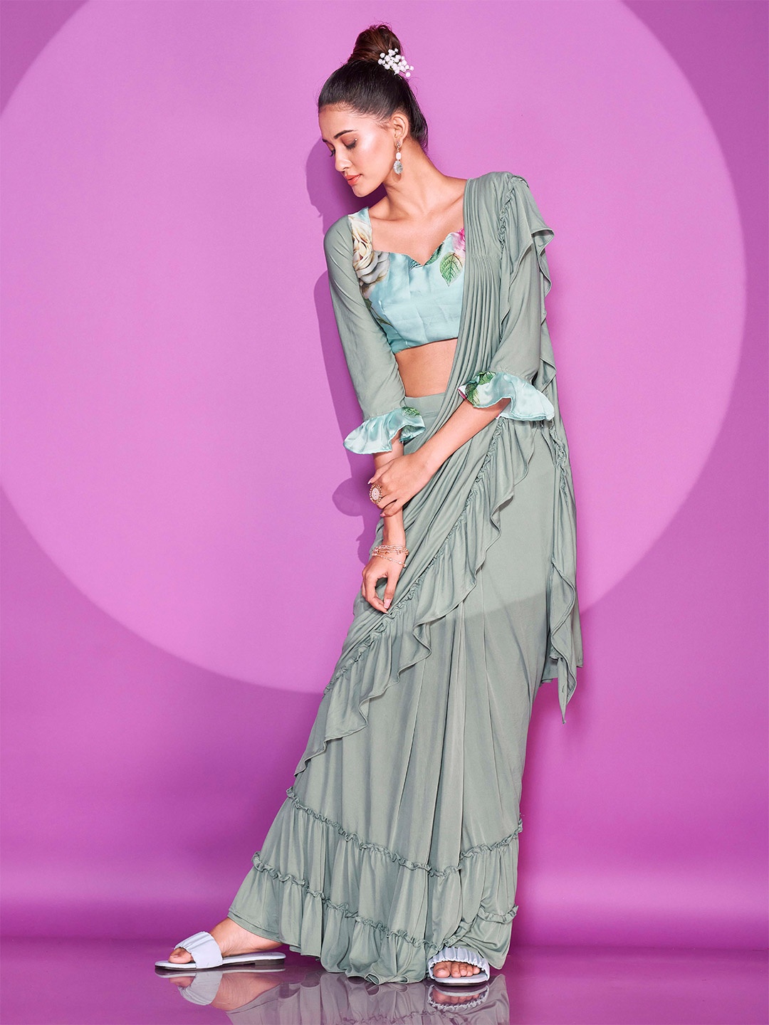 

Tikhi Imli Ready to Wear Saree, Metallic