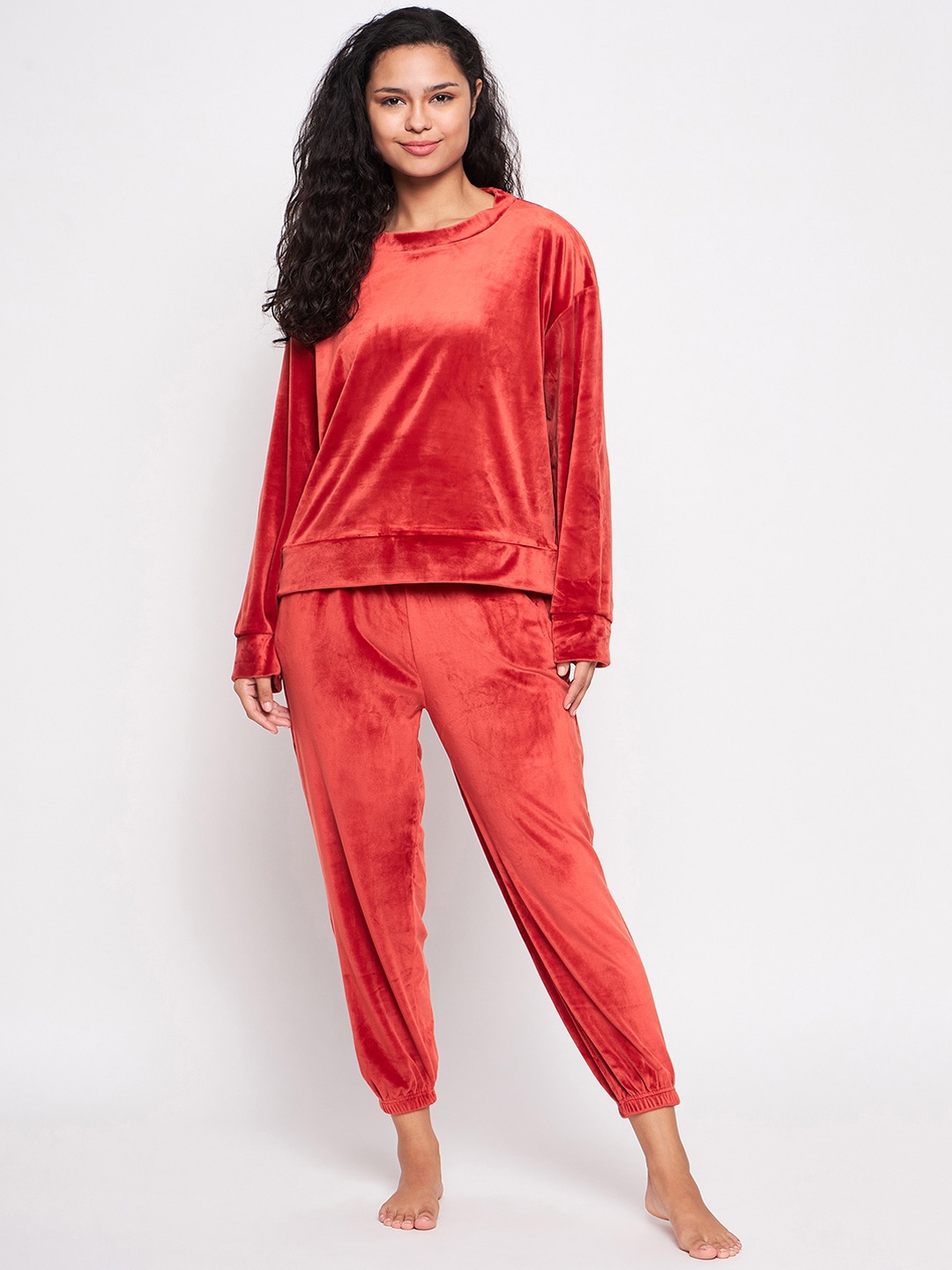 

Camey Long Sleeves T-shirt With Pyjamas, Red