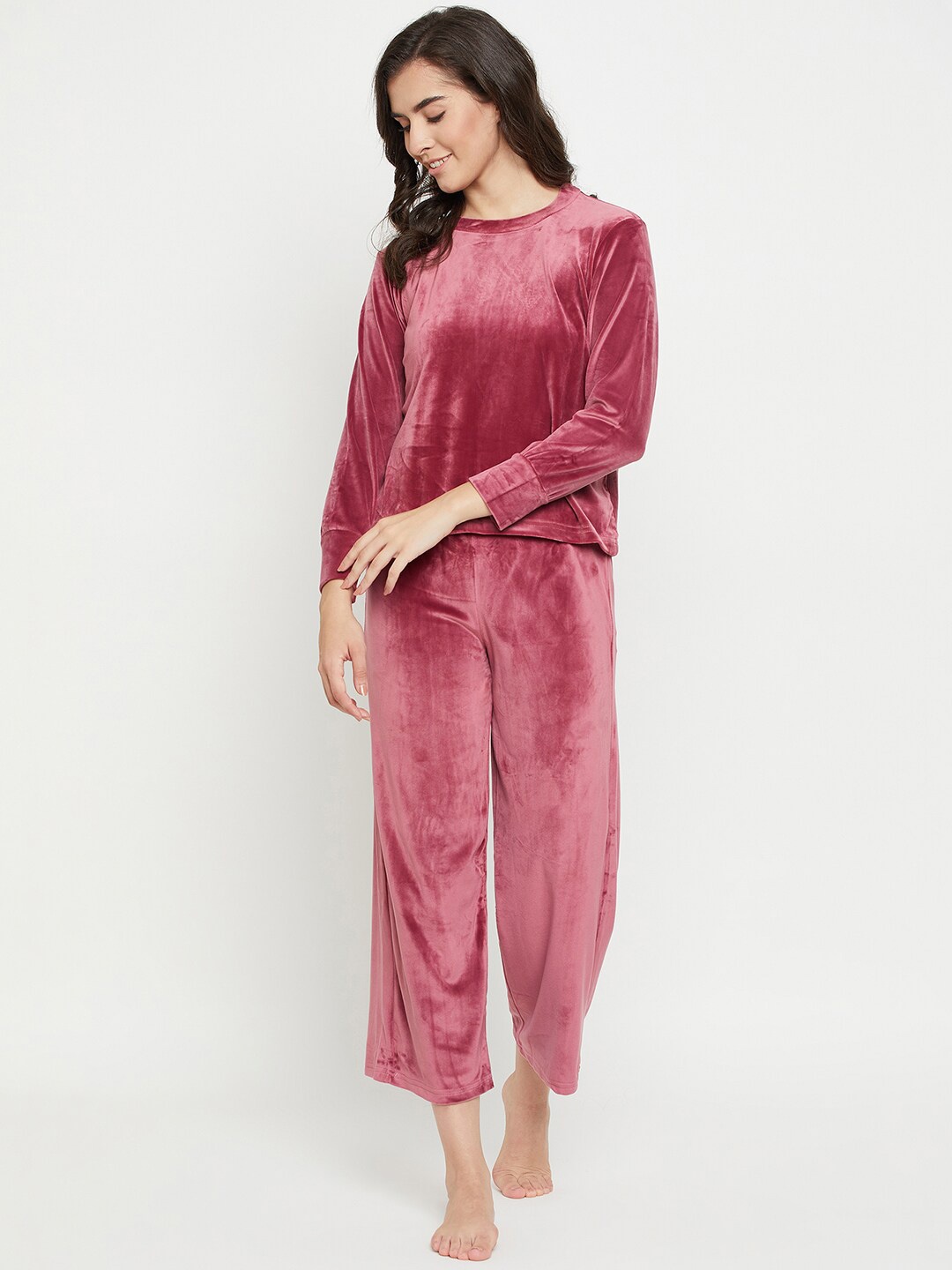 

Camey Top And Pyjamas Night Suit, Coffee brown