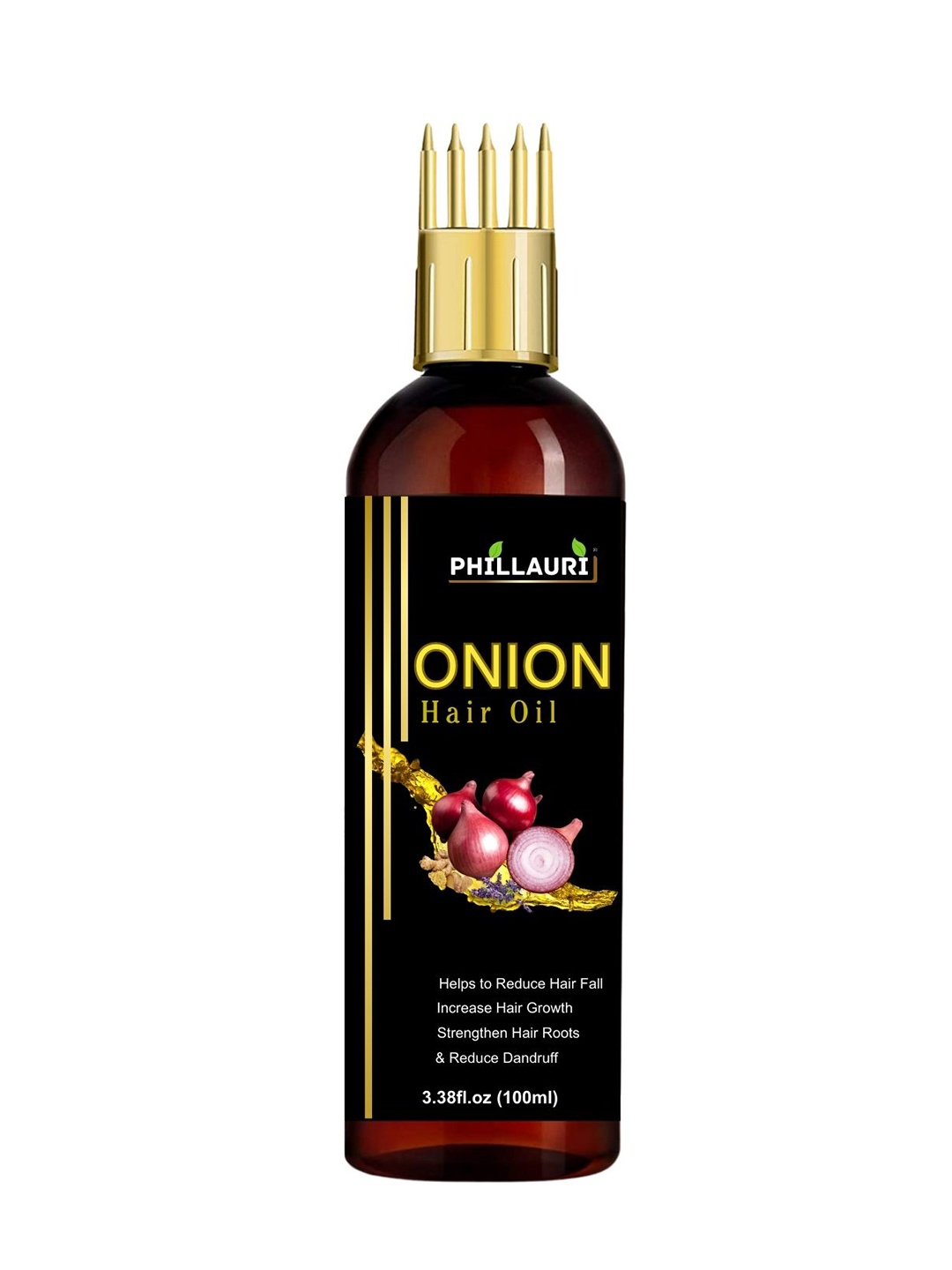 

Phillauri Onion Hair Oil For Hair Fall Control - 100ml, Black