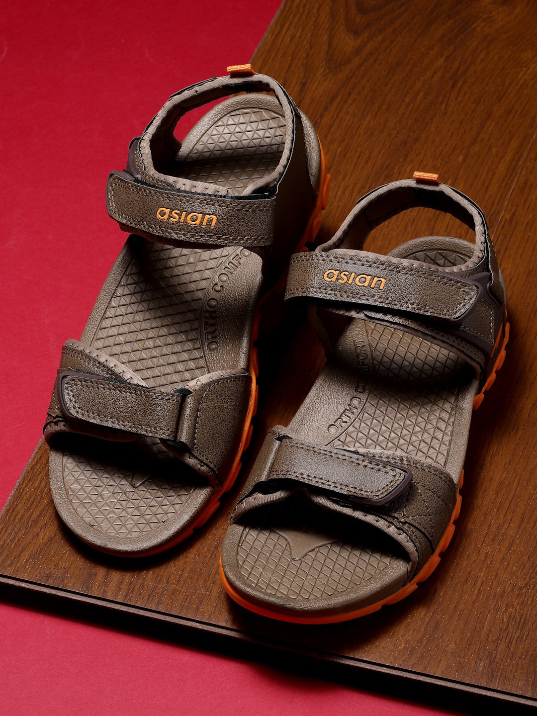

ASIAN Men Vintage-01 Sports Sandals, Brown