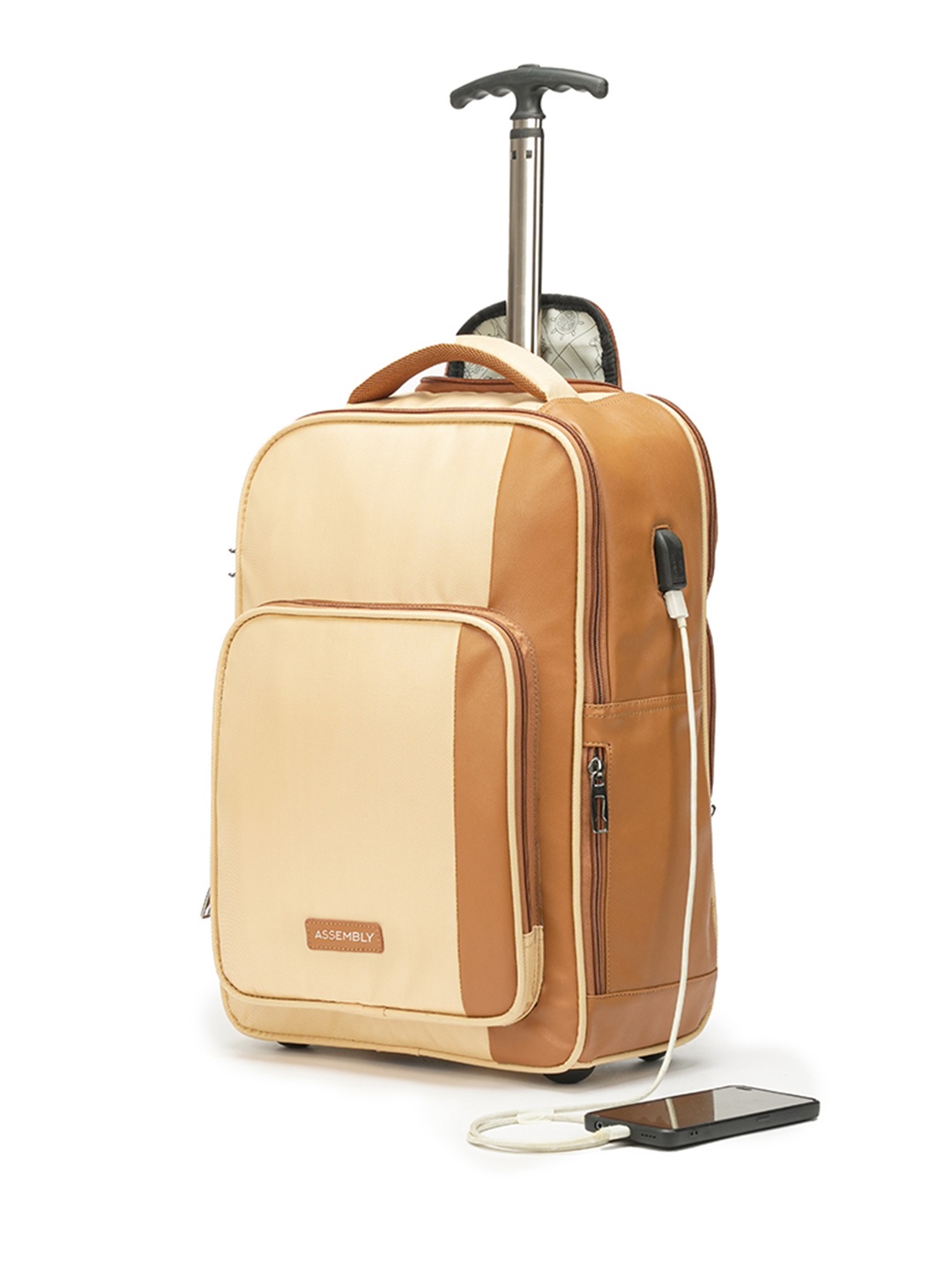 

Assembly Unisex Laptop Trolley Backpack, Beige