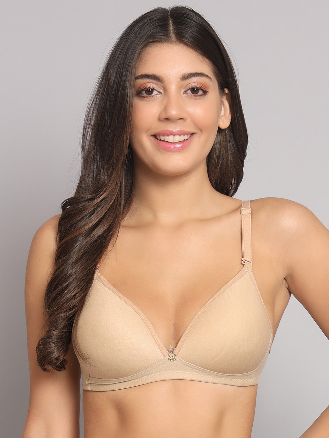 

Imsa Moda All Day Comfort Bra Half Coverage Lightly Padded, Beige