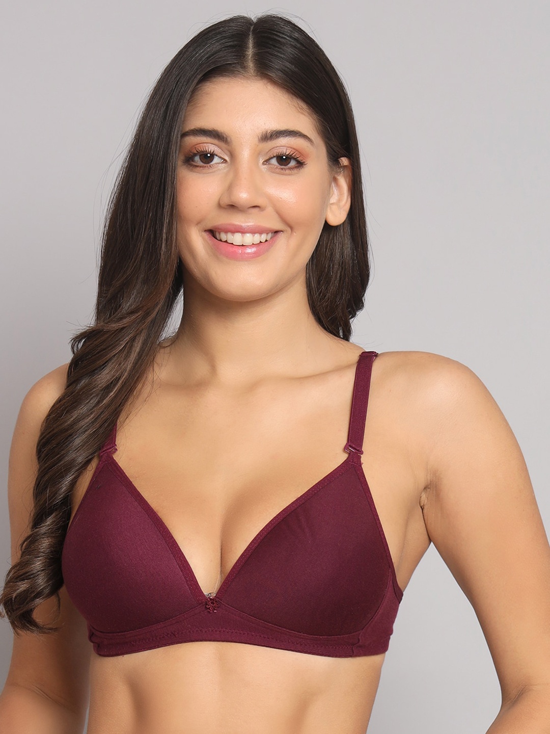 

Imsa Moda All Day Comfort Bra Half Coverage Lightly Padded, Purple