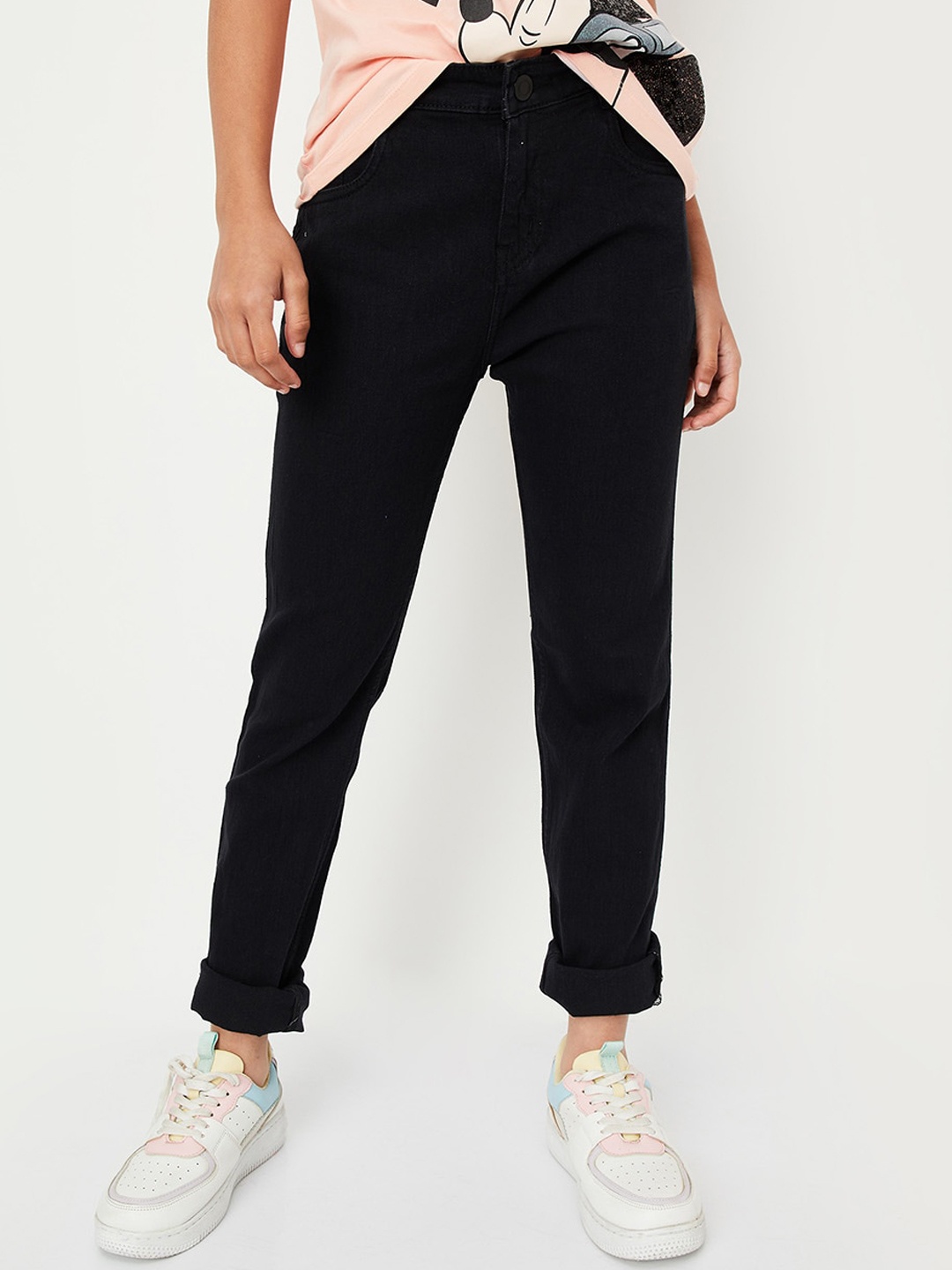 

max Girls Clean Look Jeans, Black